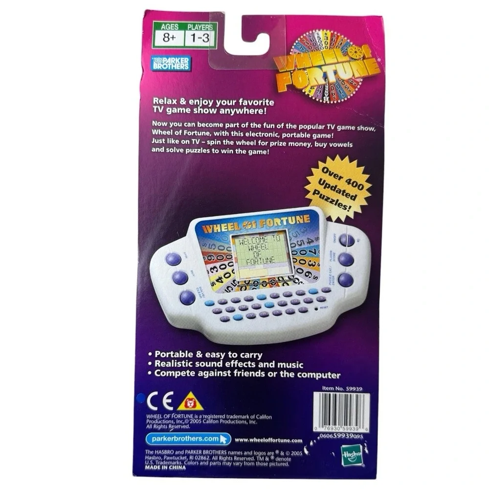 NEW SEALED Wheel Of Fortune Handheld Electronic Game Hasbro 2005 2nd‎ Edition